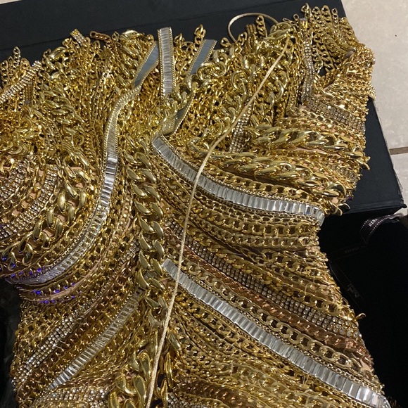 Snatched Lena Barisha chain dress! Perfect for birthdays, proms, any top event. - Picture 15 of 17